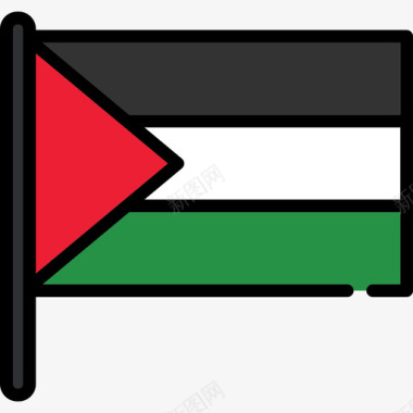 巴勒斯坦国旗收藏2桅杆图标图标