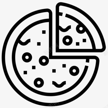 披萨烘焙面包图标图标