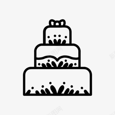 蛋糕生日涂鸦图标图标