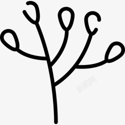 形弹簧直形弹簧6分支图标高清图片