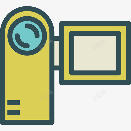 摄像机照片3线性颜色图标svg_新图网 https://ixintu.com 摄像机 照片3 线性颜色