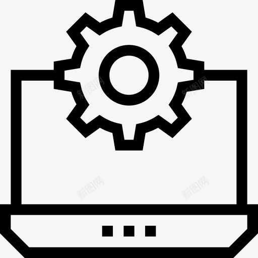 笔记本电脑网页开发8线性图标svg_新图网 https://ixintu.com 笔记本电脑 线性 网页设计开发8