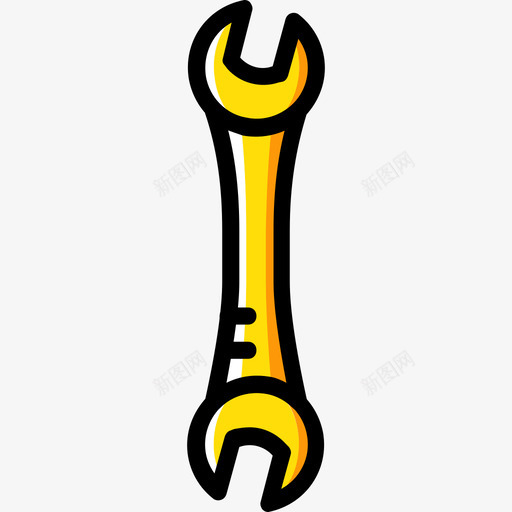 扳手结构8黄色图标svg_新图网 https://ixintu.com 扳手 结构8 黄色