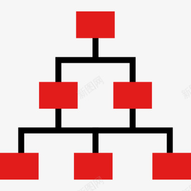组织结构图团队合作6扁平图标图标