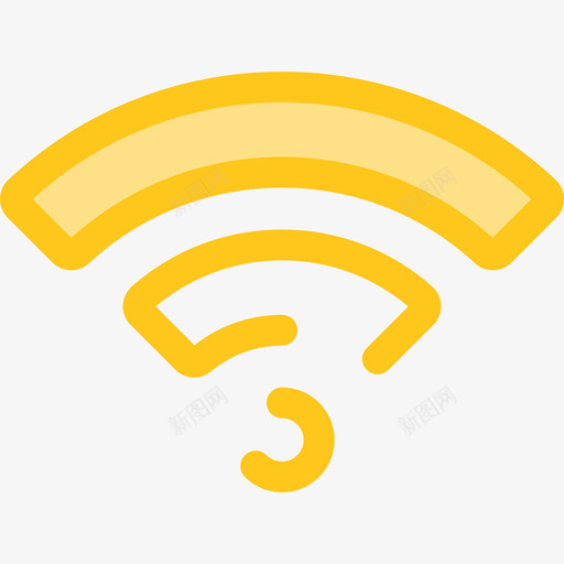 Wifiweb10黄色图标svg_新图网 https://ixintu.com Wifi web10 黄色