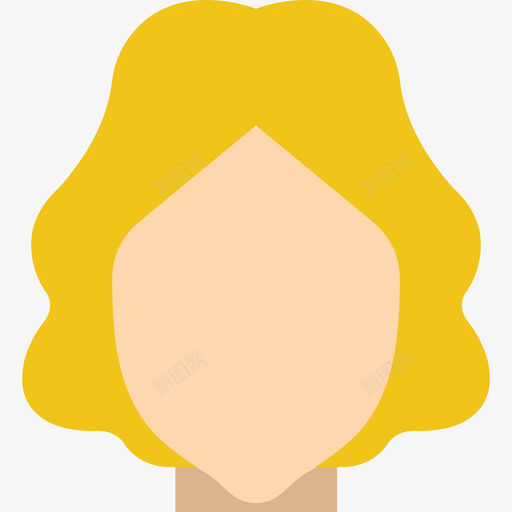 女人的头发发型平头图标svg_新图网 https://ixintu.com 发型 女人的头发 平头