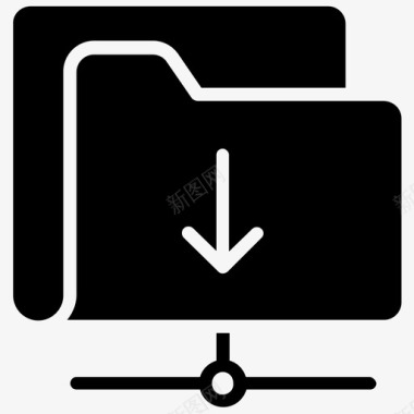 文件夹数据传输驱动器图标图标