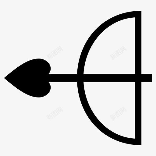 弓箭手箭弓图标svg_新图网 https://ixintu.com 弓 弓箭手 武器 箭 运动