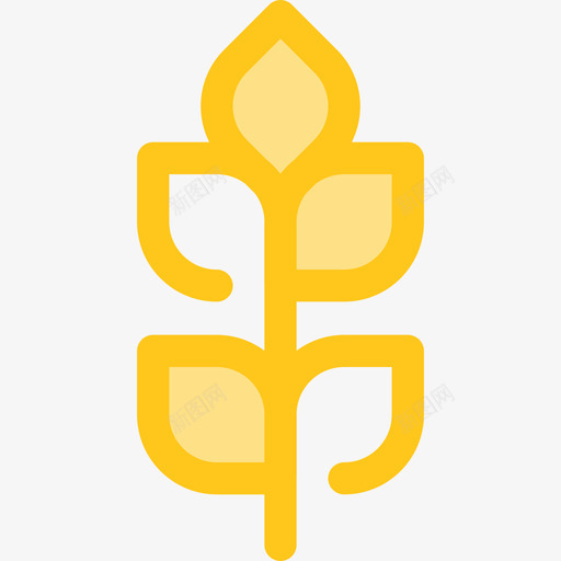 小麦生态与自然8黄色图标svg_新图网 https://ixintu.com 小麦 生态与自然8 黄色