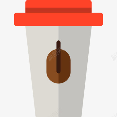 纸杯咖啡和早餐2平装图标图标