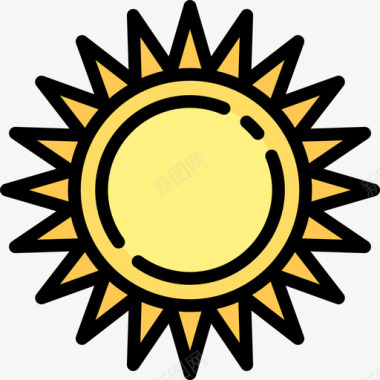 直线型太阳色嬉皮士2图标图标