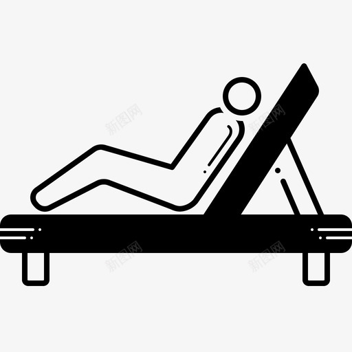 休息椅子躺着图标svg_新图网 https://ixintu.com 休息 椅子 睡觉 躺着
