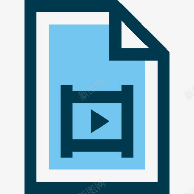 视频文件文件3线性颜色图标图标