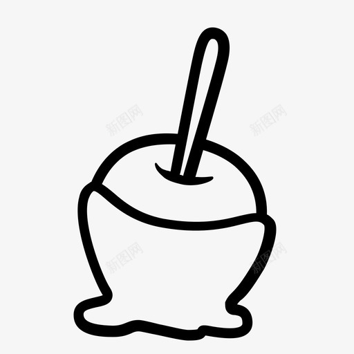 糖果苹果焦糖苹果甜的图标svg_新图网 https://ixintu.com 焦糖苹果 甜的 糖果苹果