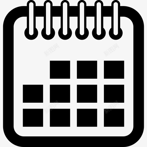 日历弹簧和正方形界面符号日历图标svg_新图网 https://ixintu.com 日历图标 日历弹簧和正方形界面符号