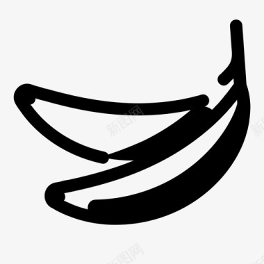 香蕉生态食品图标图标
