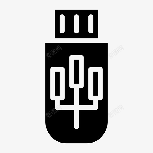 usb多媒体pendrive图标svg_新图网 https://ixintu.com U盘 pendrive usb 商业实体 多媒体 技术