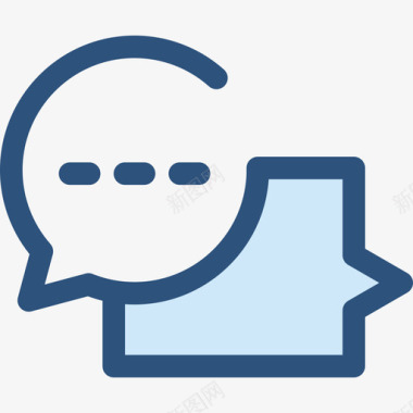对话用户2蓝色图标图标