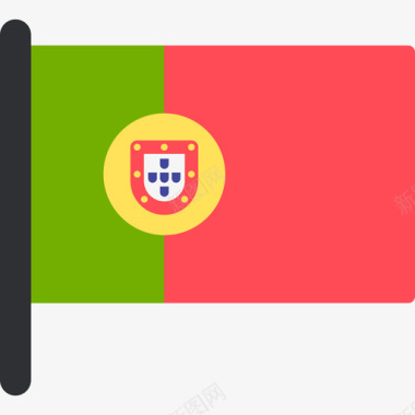 葡萄牙国际国旗5桅杆图标图标