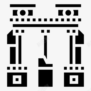 孔孟博神庙埃及地标图标图标