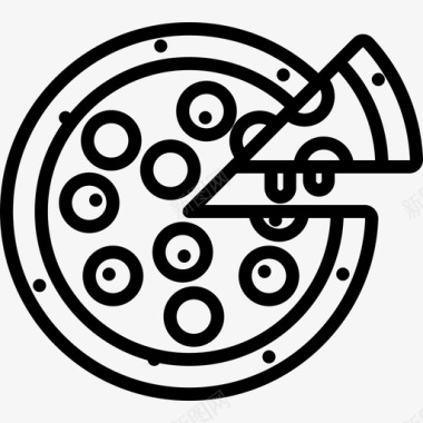 披萨意大利直系图标图标
