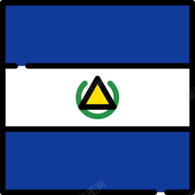 萨尔瓦多国旗收藏3广场图标图标