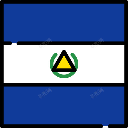 萨尔瓦多国旗收藏3广场图标svg_新图网 https://ixintu.com 国旗收藏3 广场 萨尔瓦多