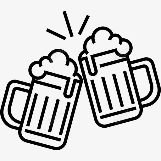 干杯啤酒啤酒杯图标svg_新图网 https://ixintu.com 啤酒 啤酒杯 啤酒生产线 啤酒节 干杯 玻璃啤酒 饮料