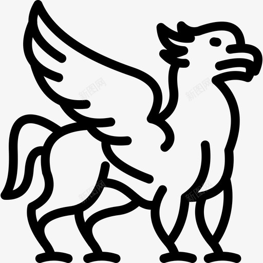 河马神话图标svg_新图网 https://ixintu.com 河马 神话