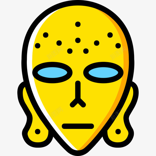面具符号4黄色图标svg_新图网 https://ixintu.com 符号4 面具 黄色