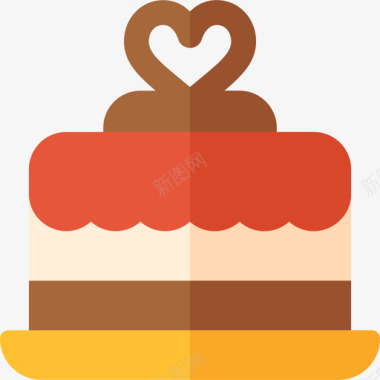 蛋糕情人节11平的图标图标