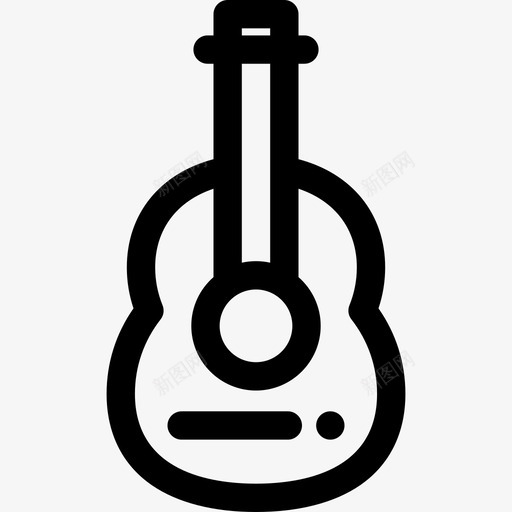原声吉他音乐图标6线性svg_新图网 https://ixintu.com 原声吉他 线性 音乐图标6