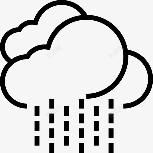 雨22号天气线性图标svg_新图网 https://ixintu.com 22号天气 线性 雨