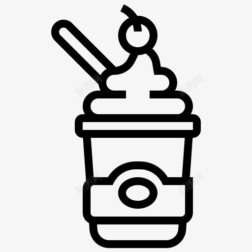 冰淇淋杯冷冻糖果图标svg_新图网 https://ixintu.com 冰淇淋杯 冷冻 糖果 街头食品和食品卡车路线