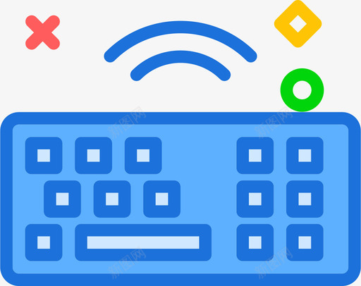 键盘tech2线性颜色图标svg_新图网 https://ixintu.com tech2 线性颜色 键盘