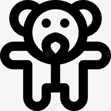 泰迪熊20岁宝宝轮廓图标图标