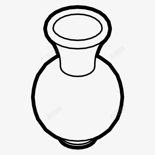 花瓶容器装饰品图标svg_新图网 https://ixintu.com 壶 容器 罐子 花托 花瓶 装饰品