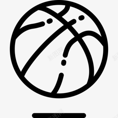 篮球购物12线性图标图标