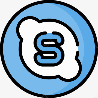 Skype社交媒体23线性颜色图标图标