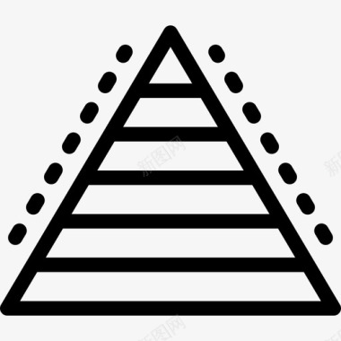 金字塔图图表方案2线性图标图标