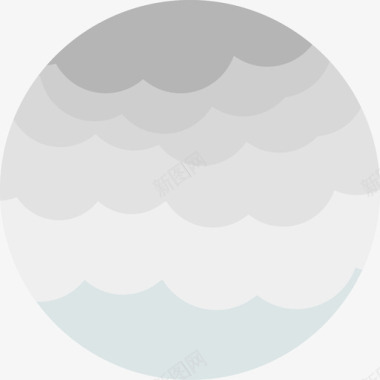 云层天气32圈平图标图标