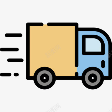 送货车发货6线颜色图标图标