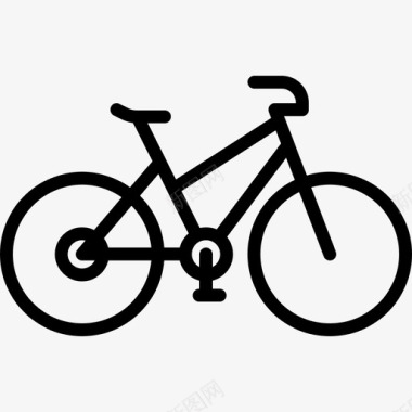 自行车生态19直线型图标图标