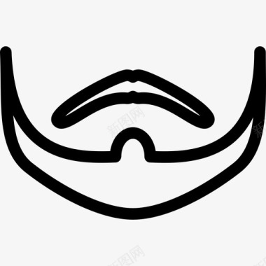 胡子时髦3直线型图标图标