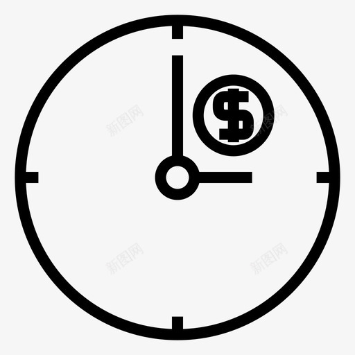 商业时钟硬币图标svg_新图网 https://ixintu.com 商业 时钟 时间 硬币 金融 金融2
