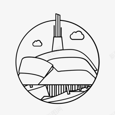 温尼伯加拿大城市图标图标