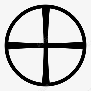 十字架目标天主教徒图标图标