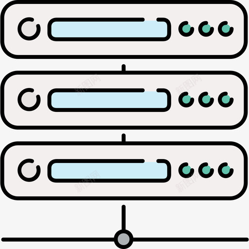 服务器设备9彩色128px图标svg_新图网 https://ixintu.com 彩色128px 服务器 设备9