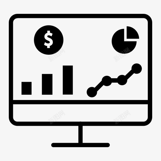 财务报告分析经济调查图标svg_新图网 https://ixintu.com 分析 市场 经济调查 财务报告 趋势 银行2填充