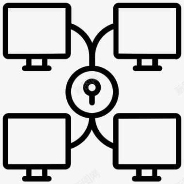 计算机网络接入网络计算机基础设施图标图标